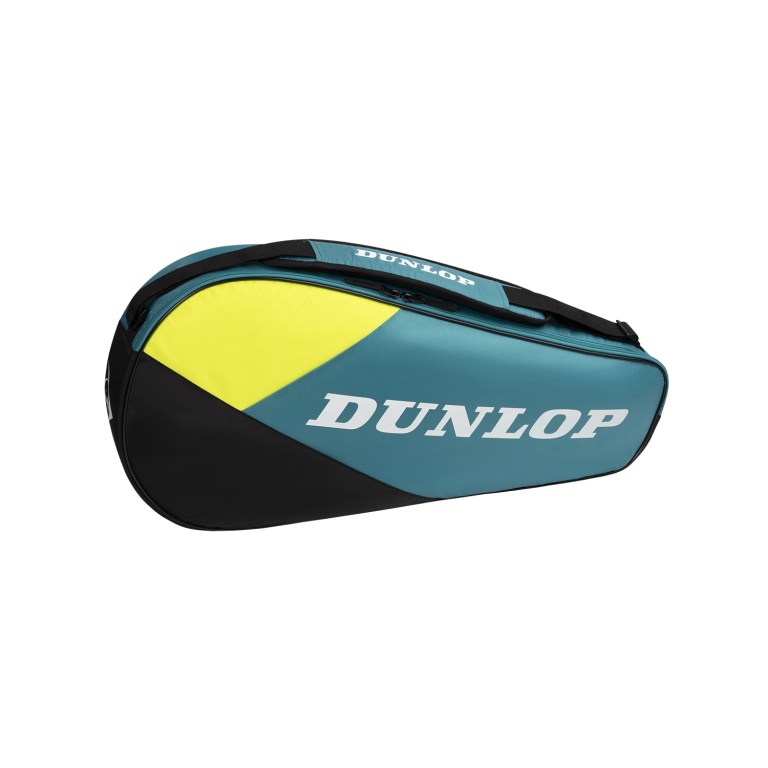 Dunlop Racketbag SX Club (Racket bag, 1 main compartment) 2025 blue-green/yellow 3-pack